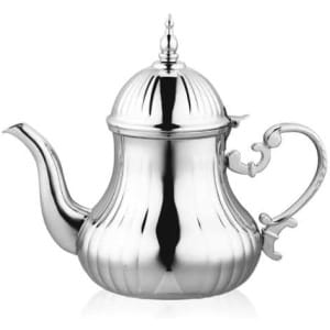 Théière Marocaine Traditionnelle Style Chefchaouen Chrome