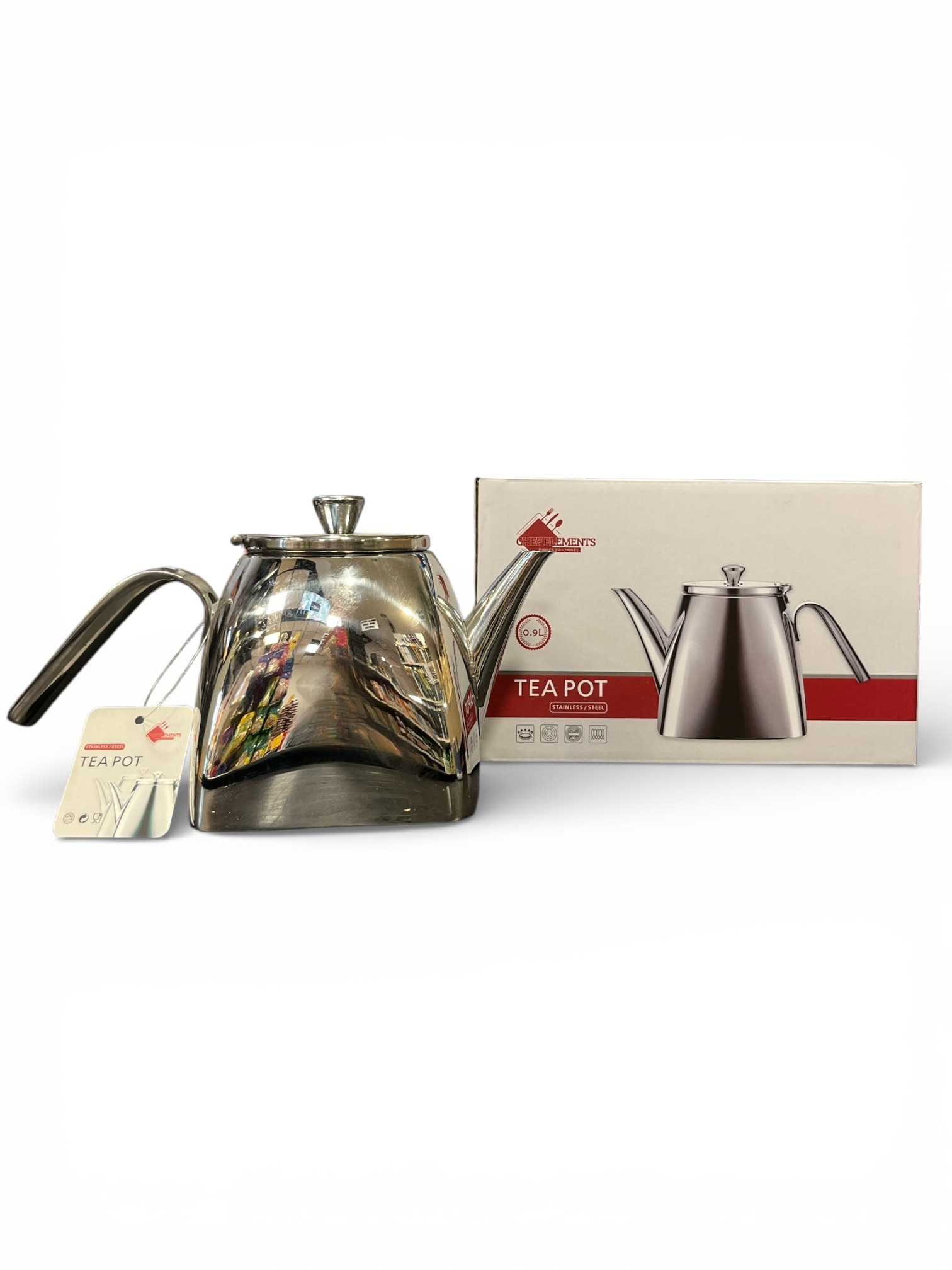 Théière Conique en Acier Inoxydable 0,9L - Chef Elements