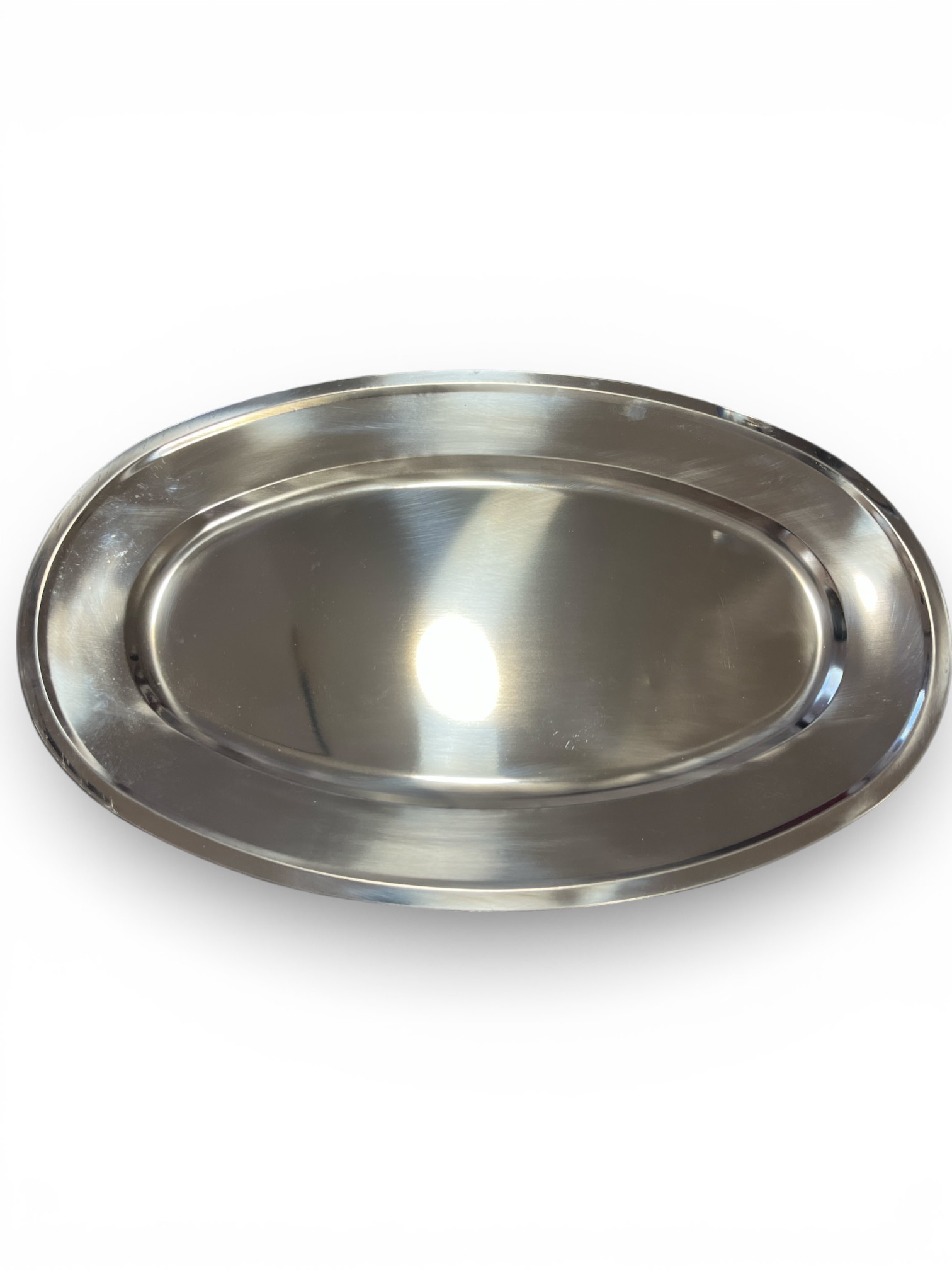 Plateau Ovale en Inox– Pour Service à thé & Présentation- Design Elégant