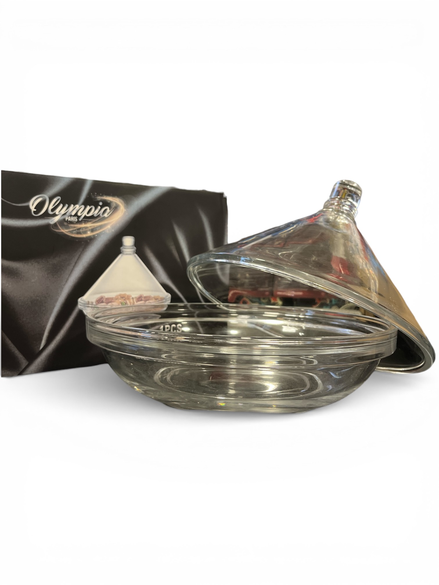 Plat Tajine en Verre avec Couvercle – Olympia Paris – Présentation & Service